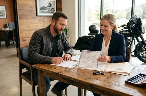 Happy borrower receiving car keys